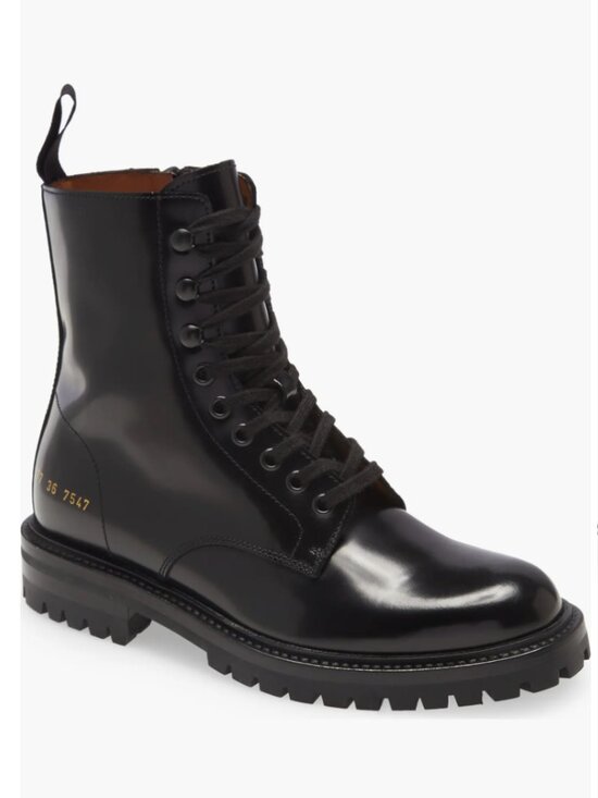 Common Projects Zipper Combat Boots Lug Sole 10 40 Black main image 5